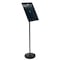 Azar Displays Black Pedestal Sign Holder for Floor Swivel Frame for Portrait/Landscape on Straight Pole Stand 300357-BLK - alternate 1
